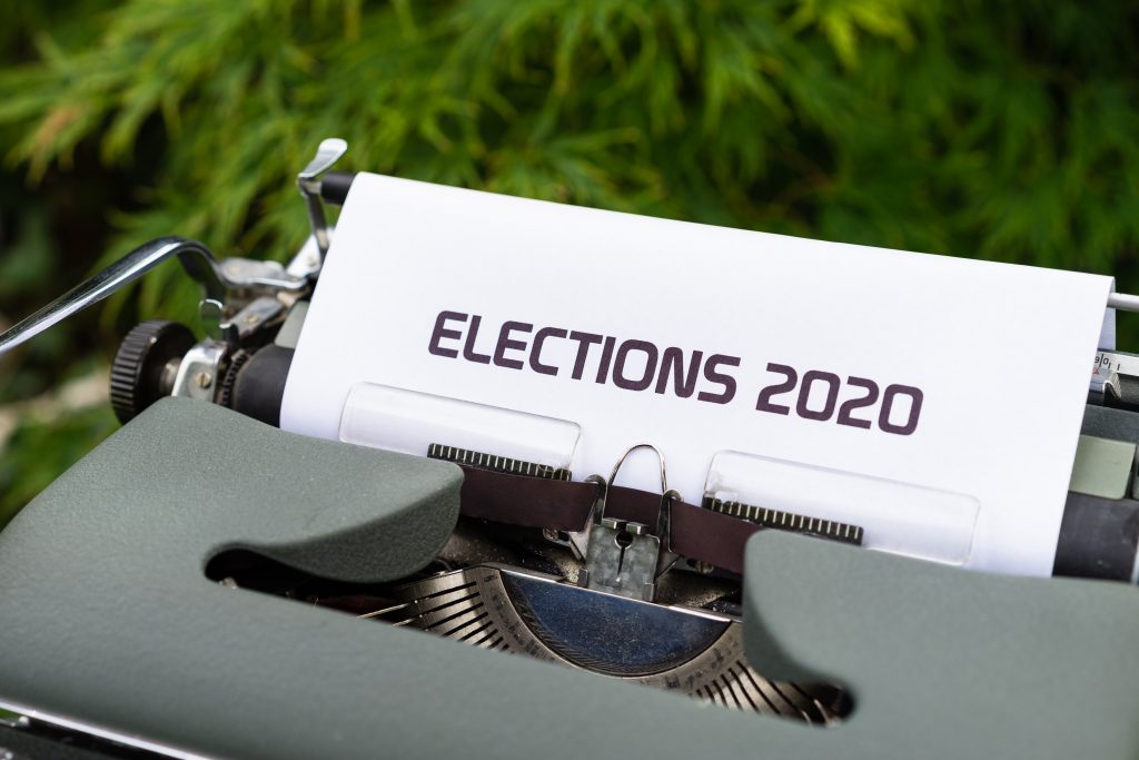 Is Selling Your House in an Election Year a Good Idea? 3 Typewriter page that says "Elections 2020."